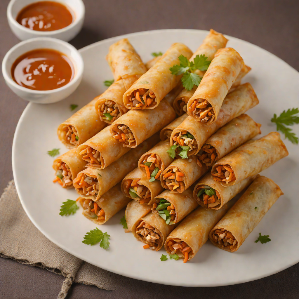 Pan-Fried Lumpia with Pork and Carrot Filling