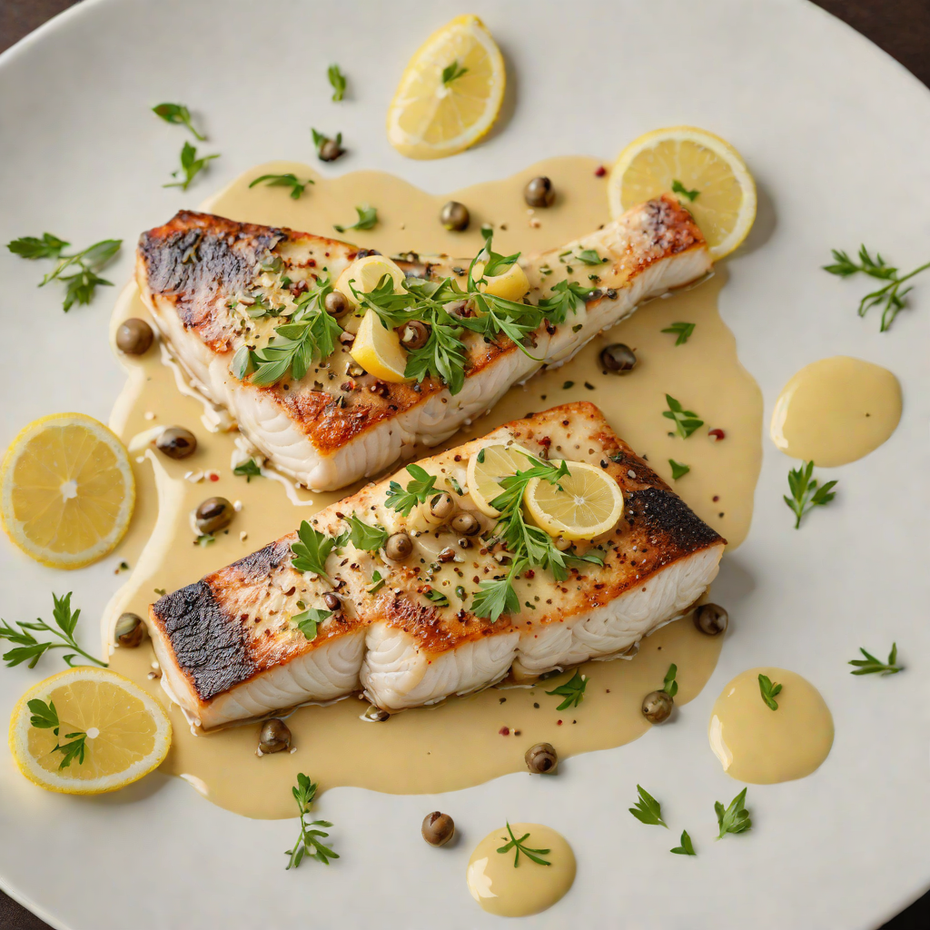 Pan-Roasted Sea Bass with Lemon-Caper Beurre Blanc