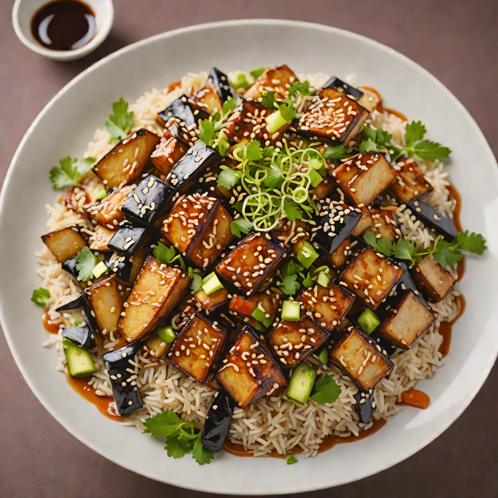 Stir-Fried Miso-Glazed Eggplant Donburi