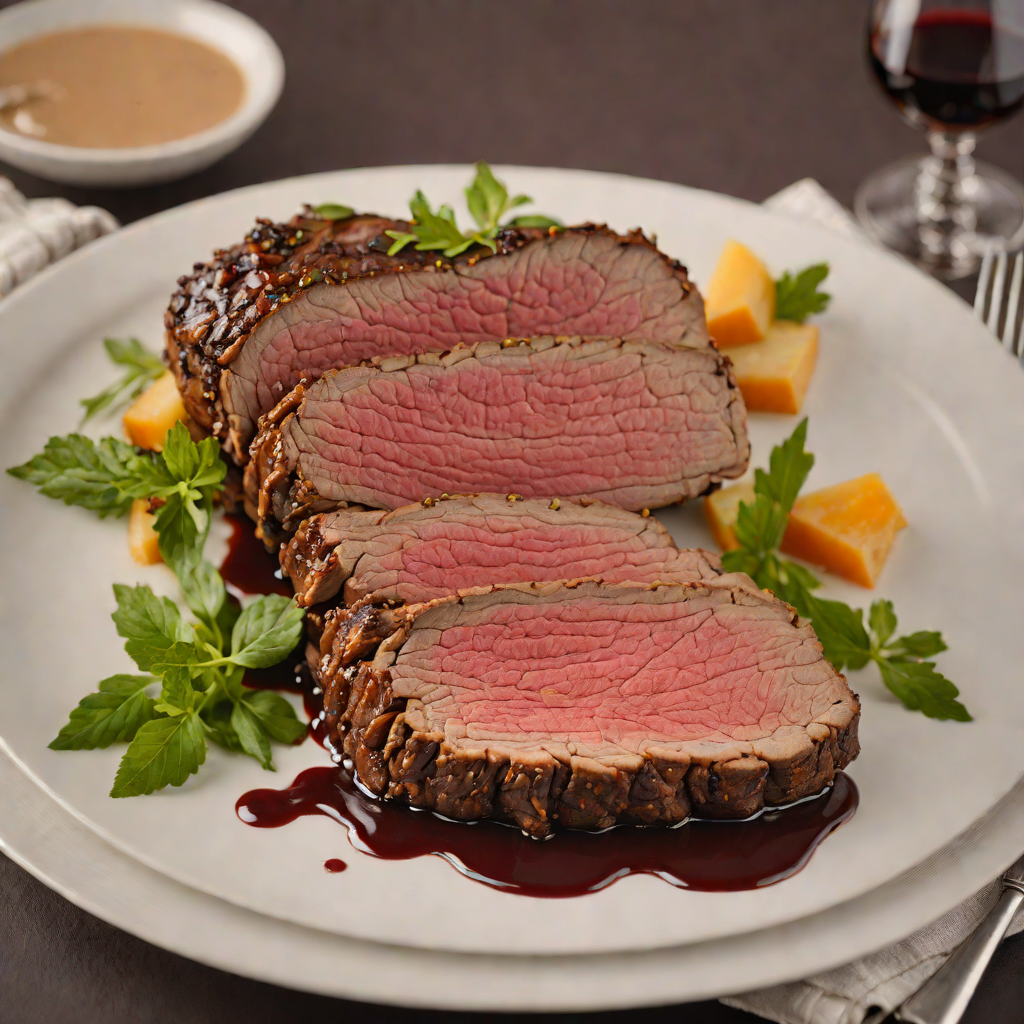 Herb-Rubbed Prime Rib with Red Wine Jus