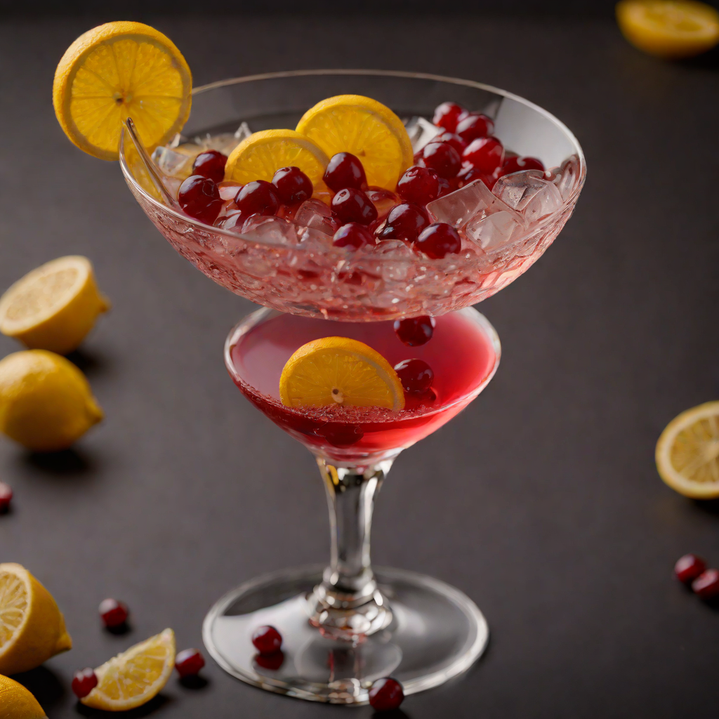 Cranberry-Infused Martini with Meyer Lemon Zest