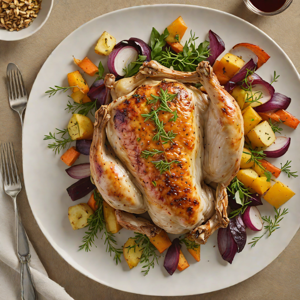 Secluded Herb-Roasted Chicken with Root Vegetables