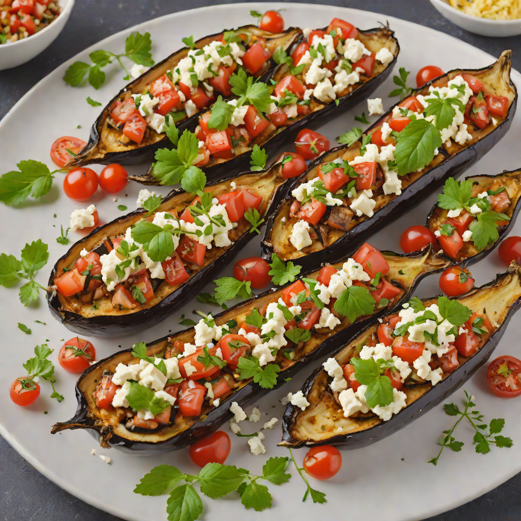 Balkan-Inspired Roasted Eggplant with Tomato and Feta