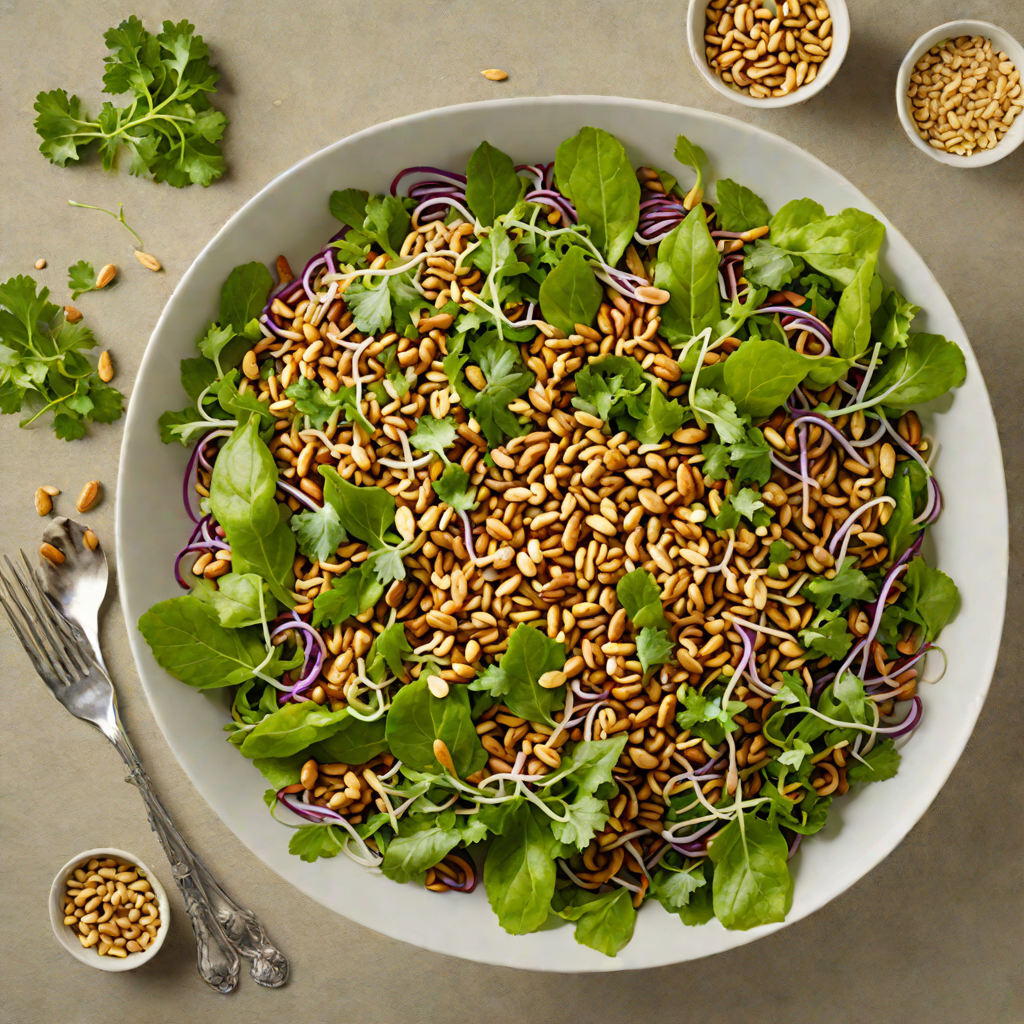 Crisp Fried Burmese Tea Leaf Salad with Roasted Peanuts