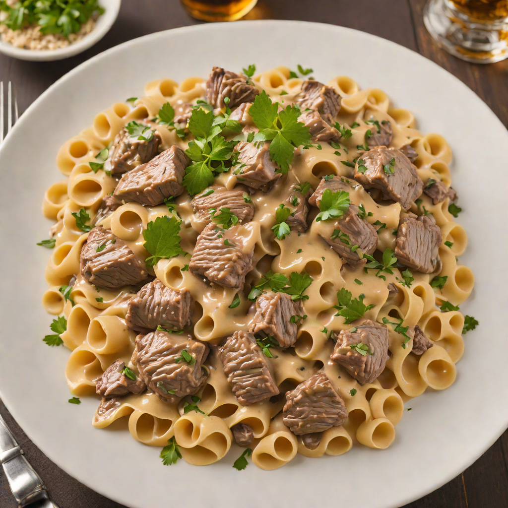 Whiskey-Infused Beef Stroganoff