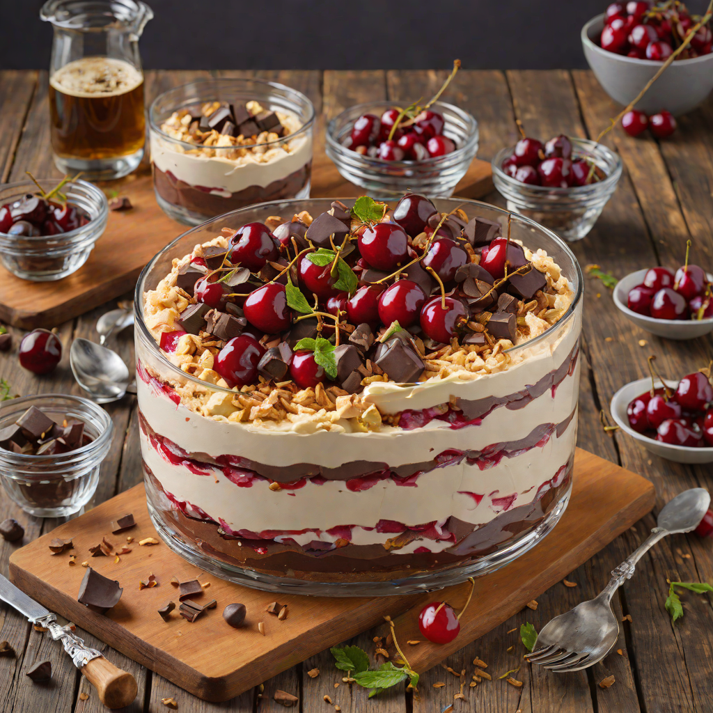 Vodka-Soaked Cherry Chocolate Trifle