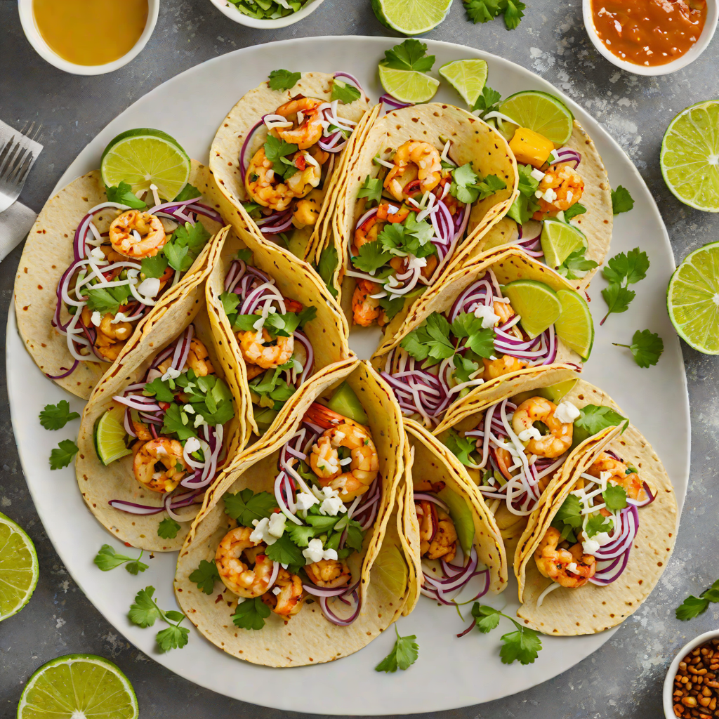 Grilled Citrus-Chile Shrimp Tacos with Cilantro Slaw