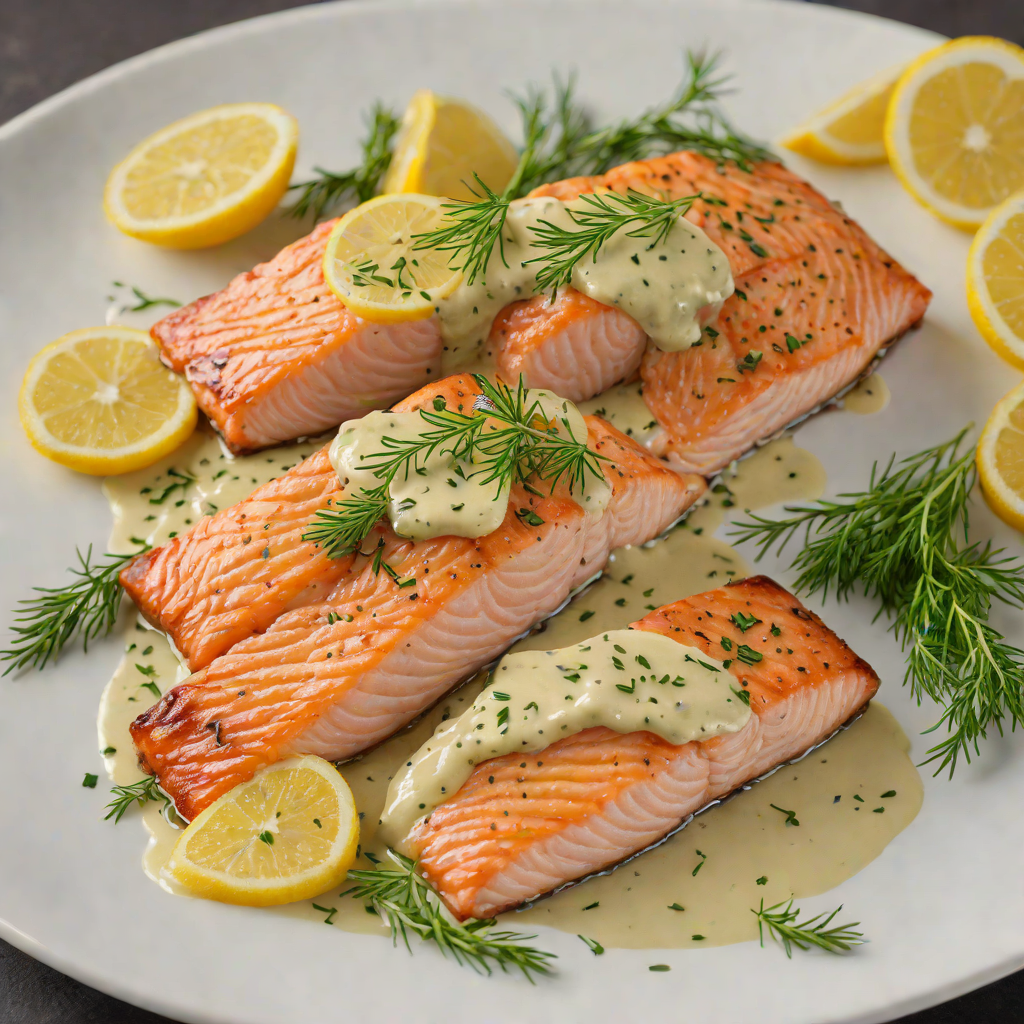 Pan-Seared Salmon with Lemon Dill Sauce for Celebrating Dad