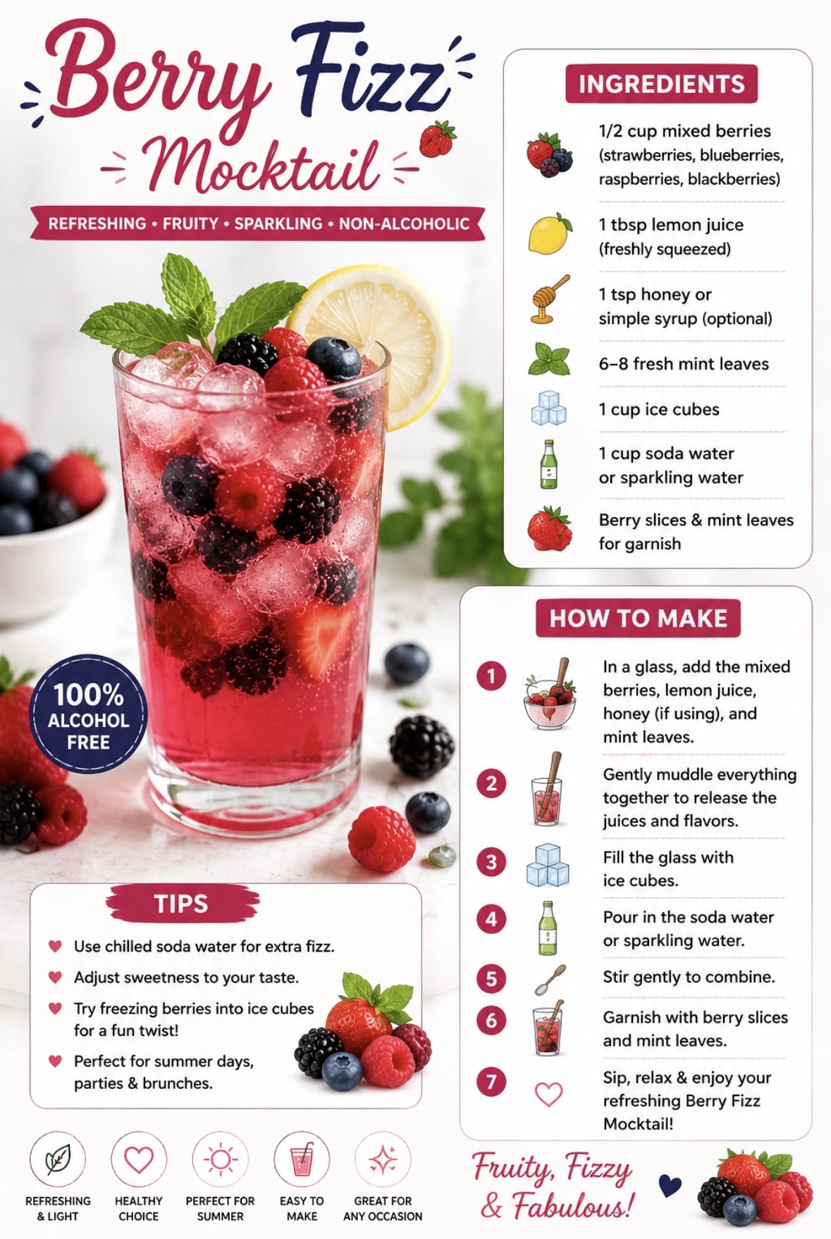 Popular Berry-Basil Fizz