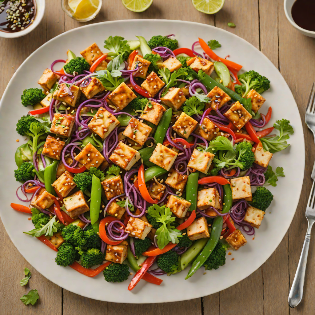 Vegetable-Loaded Stir Fry with Tofu and Ginger Soy Glaze