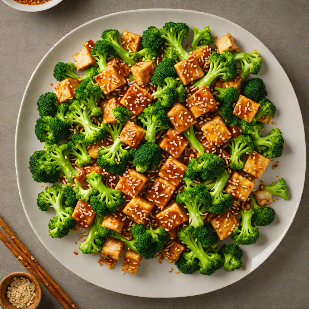 Stir-Fried Sesame Ginger Tofu with Broccoli