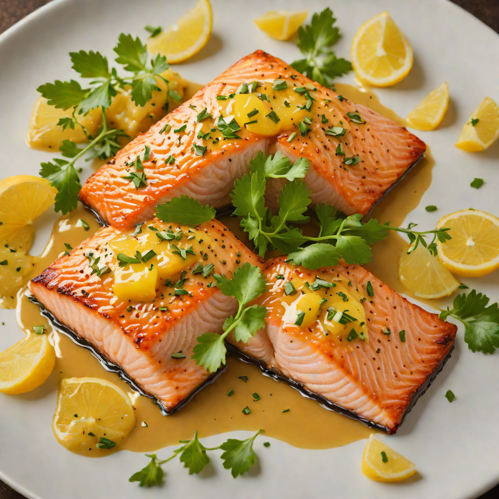 Pan-Seared Salmon with Citrus-Mustard Glaze
