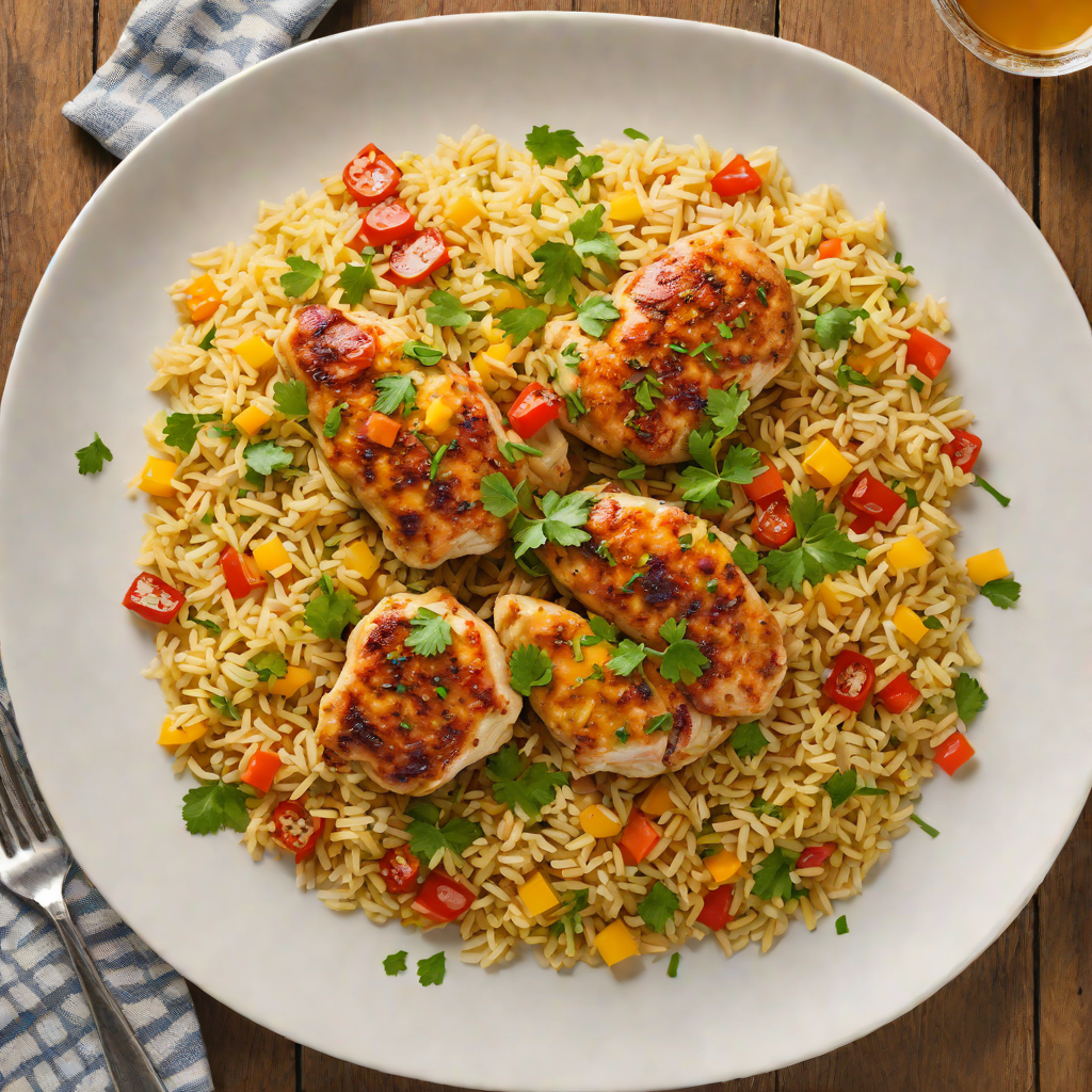 Saffron-Infused Spanish Chicken and Rice Pilaf