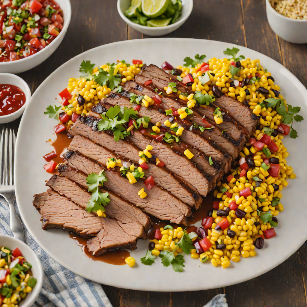 Maple-Smoky Beef Brisket with Charred Corn Salsa