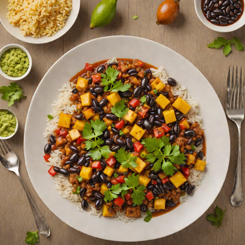 Dominican-Style Sweet Plantain and Black Bean Stew