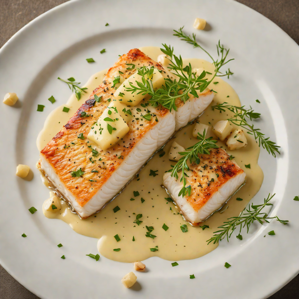 Pan-Seared Cod with Hidden Herb Butter Sauce