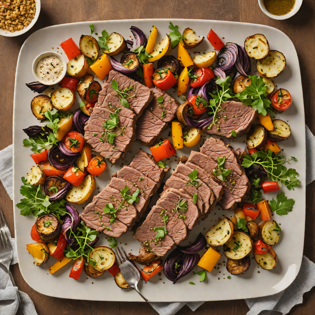 Sheet Pan Za’atar Lamb with Roasted Vegetables and Tahini Drizzle