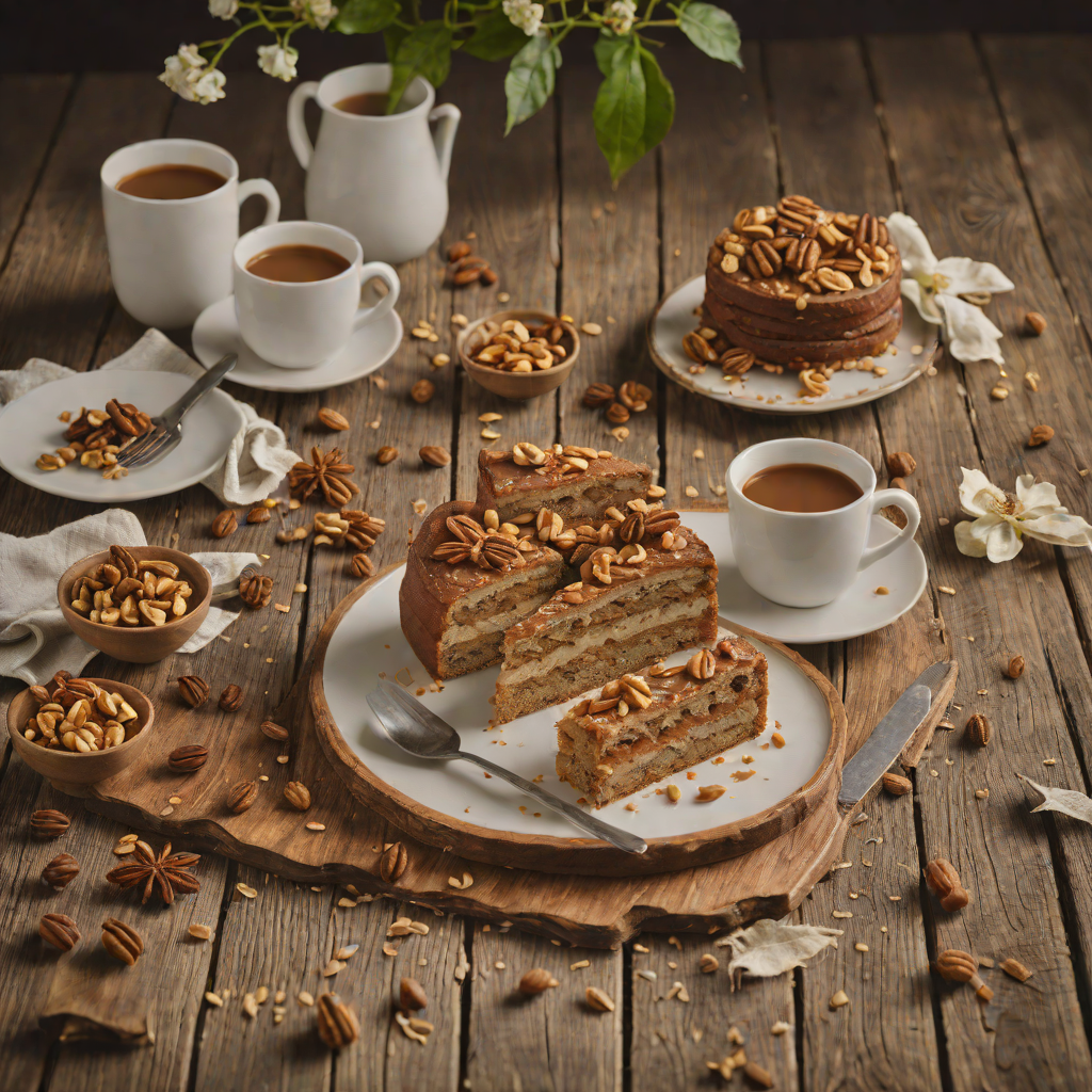 Viennese-Inspired Coffee and Walnut Cake