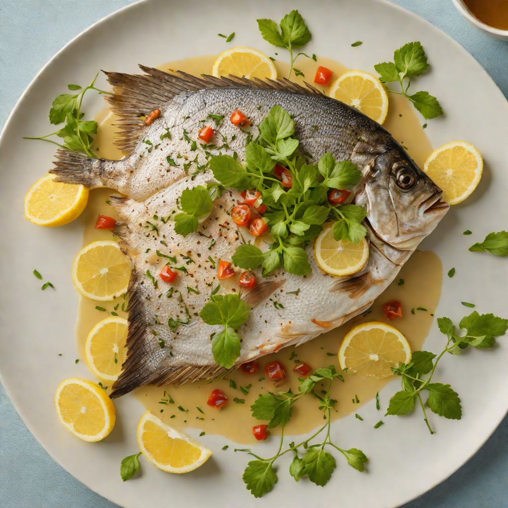 Pan-Seared Sea Bream with Lemon-Oregano Vinaigrette