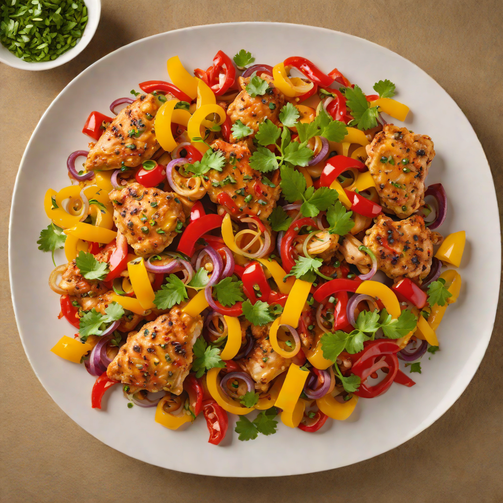 Spicy Sautéed Chicken with Bell Peppers and Onion