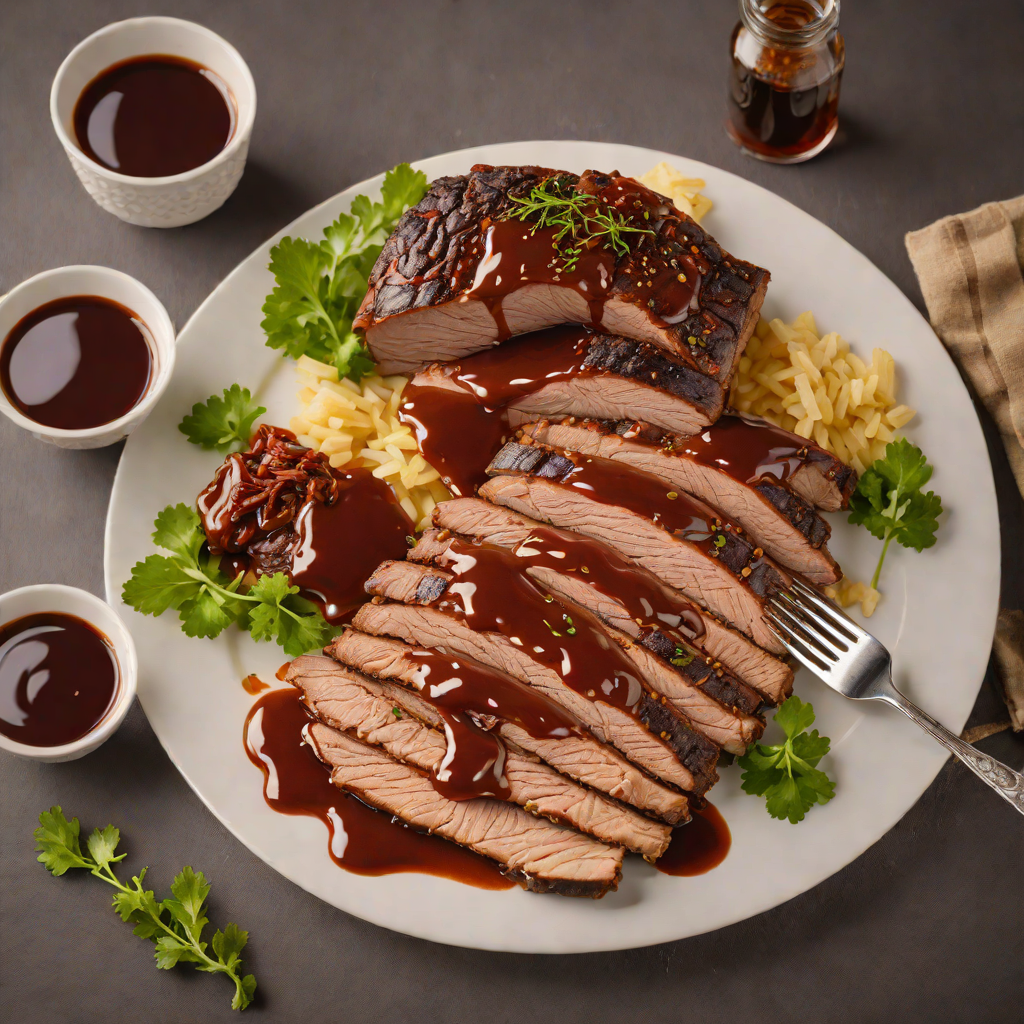 Hickory-Smoked Beef Brisket with Homemade BBQ Sauce