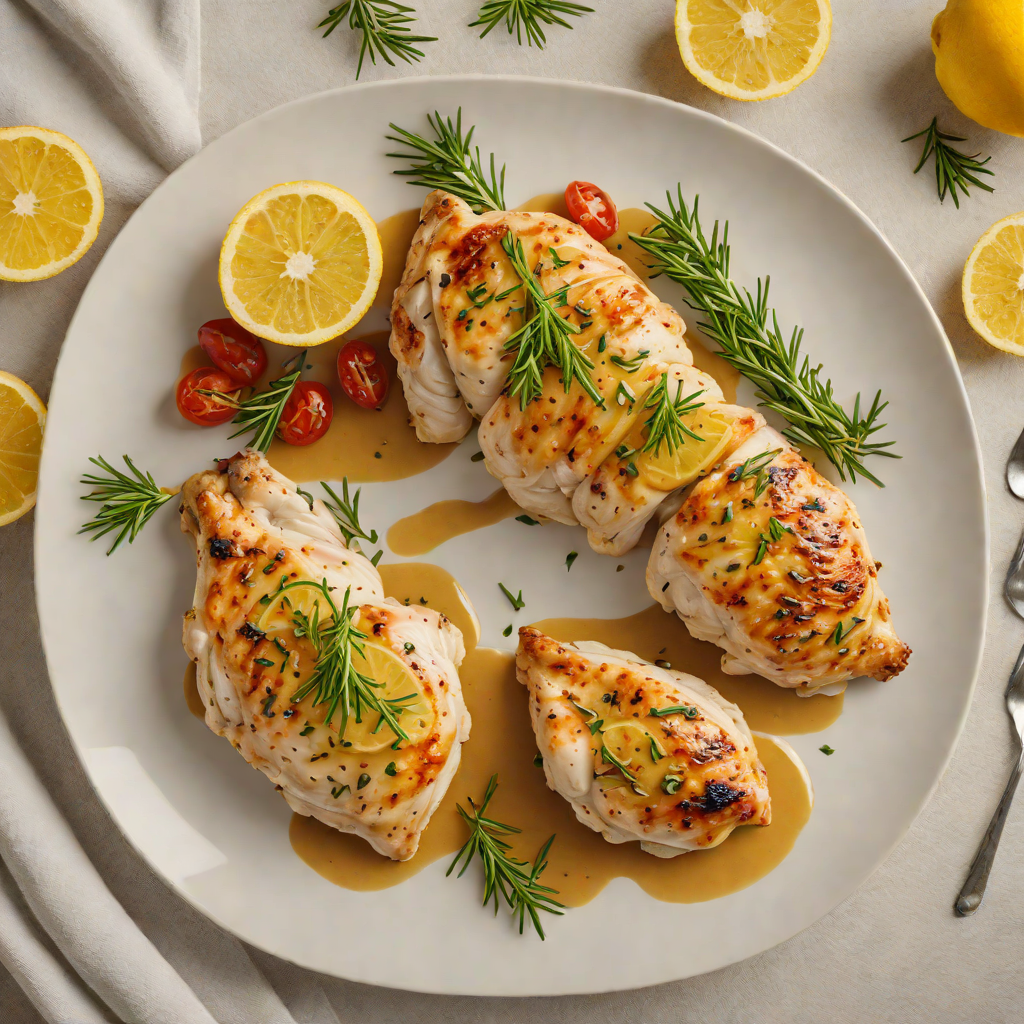 Pan-Seared Chicken with Tangy Lemon and Rosemary Sauce