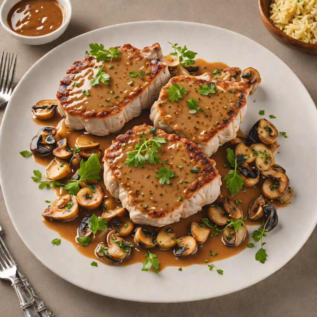 Italian Pan-Seared Pork Chops with Marsala Mushroom Sauce