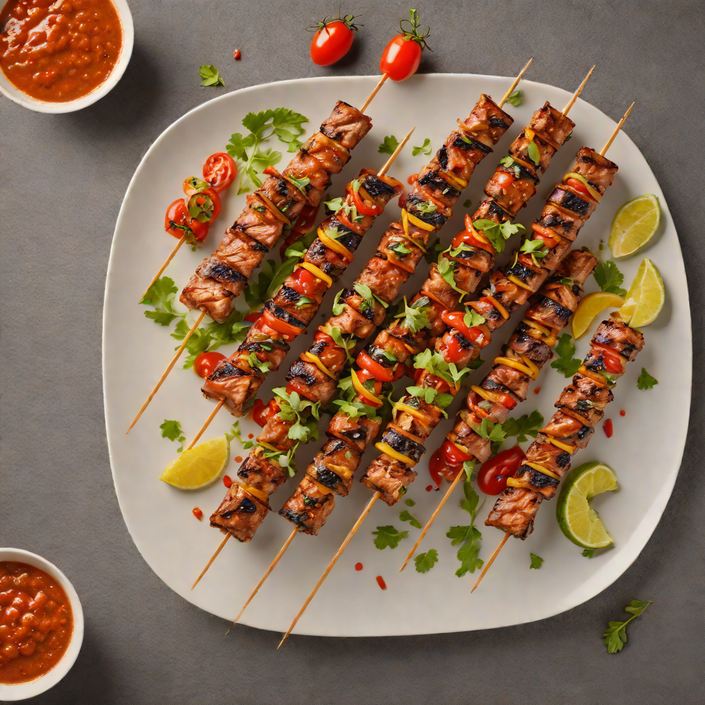 Grilled Spanish Pork Skewers with Paprika Marinade