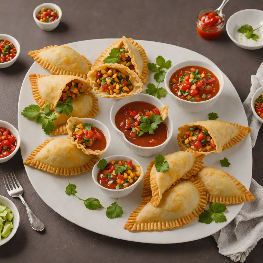 Citrus-Infused Chicken Empanadas with Spicy Dominican Salsa