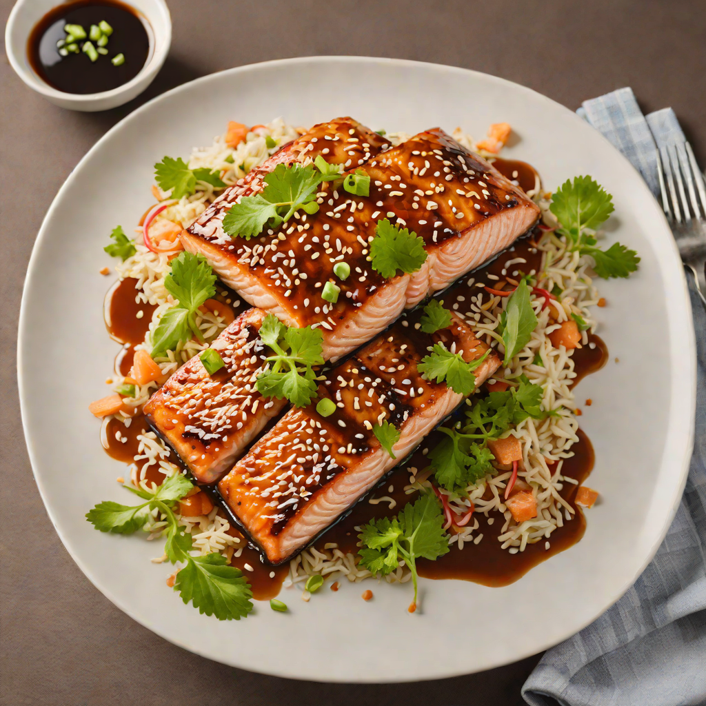 Pan-Fried Sesame-Ginger Salmon with Soy Glaze