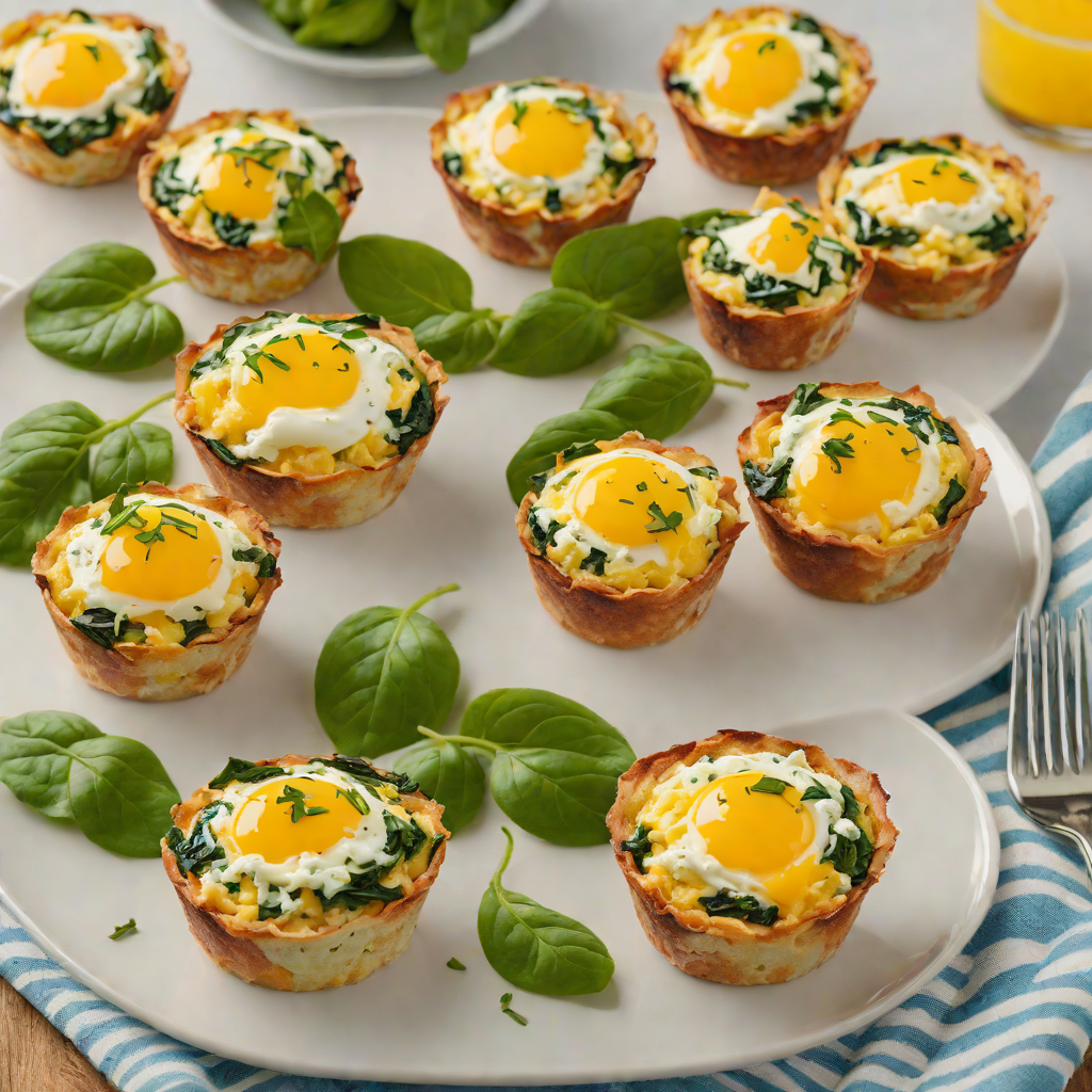 Oven-Baked Egg Muffins with Spinach and Feta