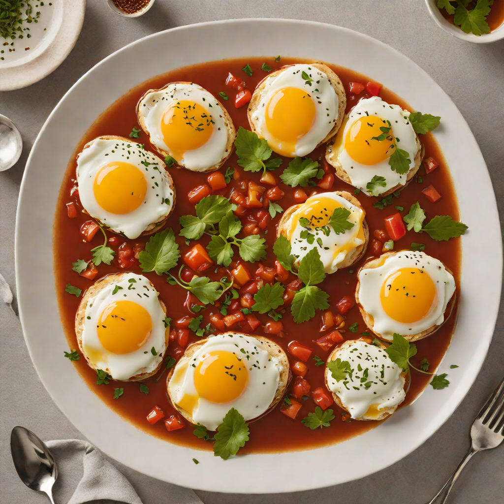 Warm Poached Eggs in Tomato-Chili Broth
