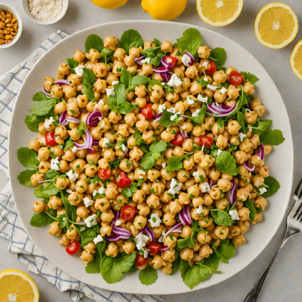 No-Cook Lemon Tahini Chickpea Salad