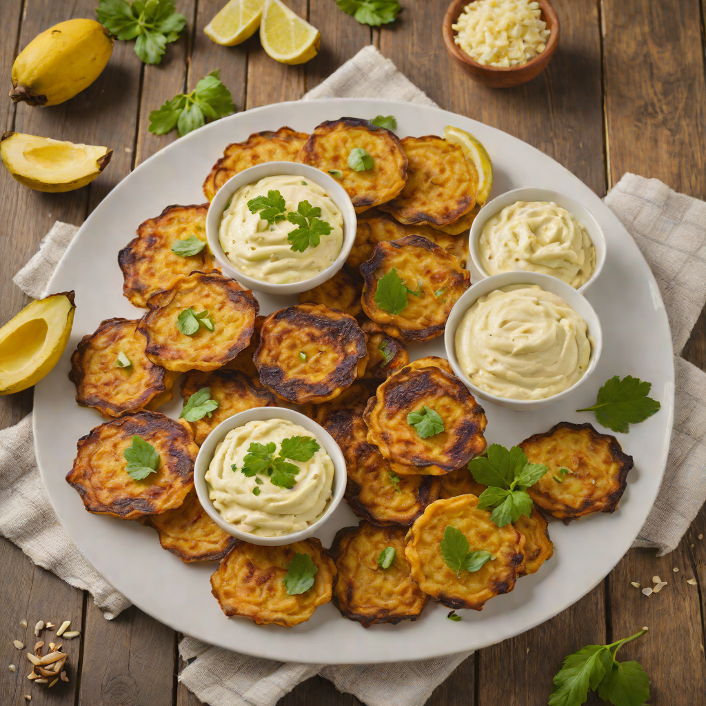 Dominican-Style Sweet Plantain Tostones with Garlic Dip