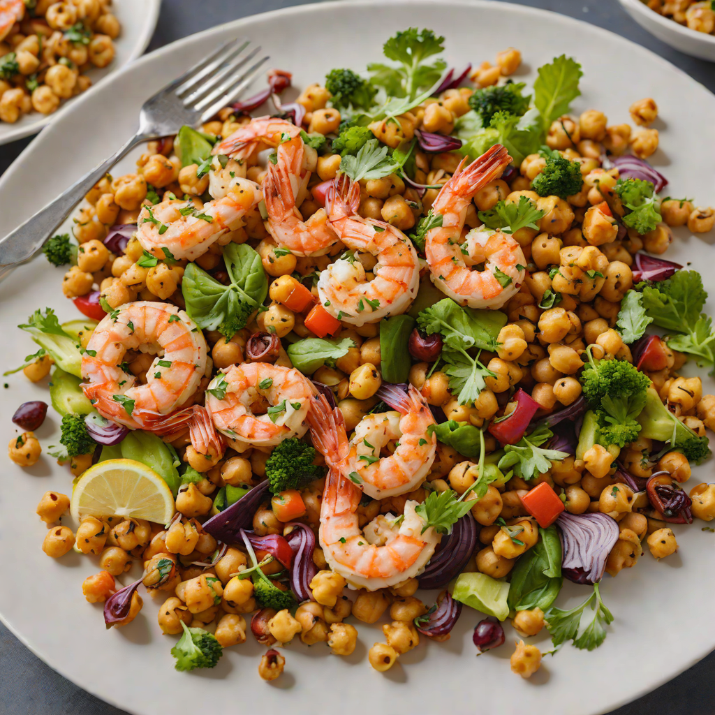 Sheet Pan Harissa-Spiced Shrimp with Roasted Chickpeas and Vegetables