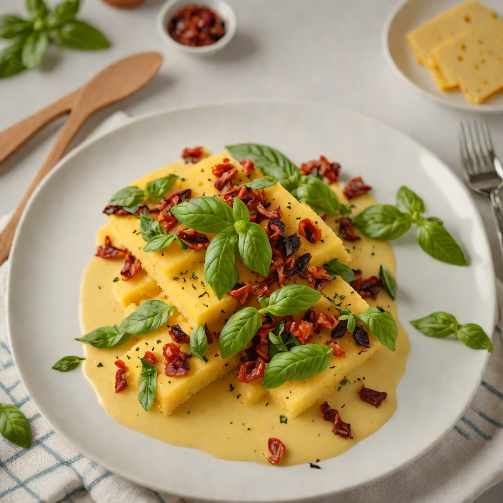 Italian Oven-Baked Polenta with Sun-Dried Tomato and Basil