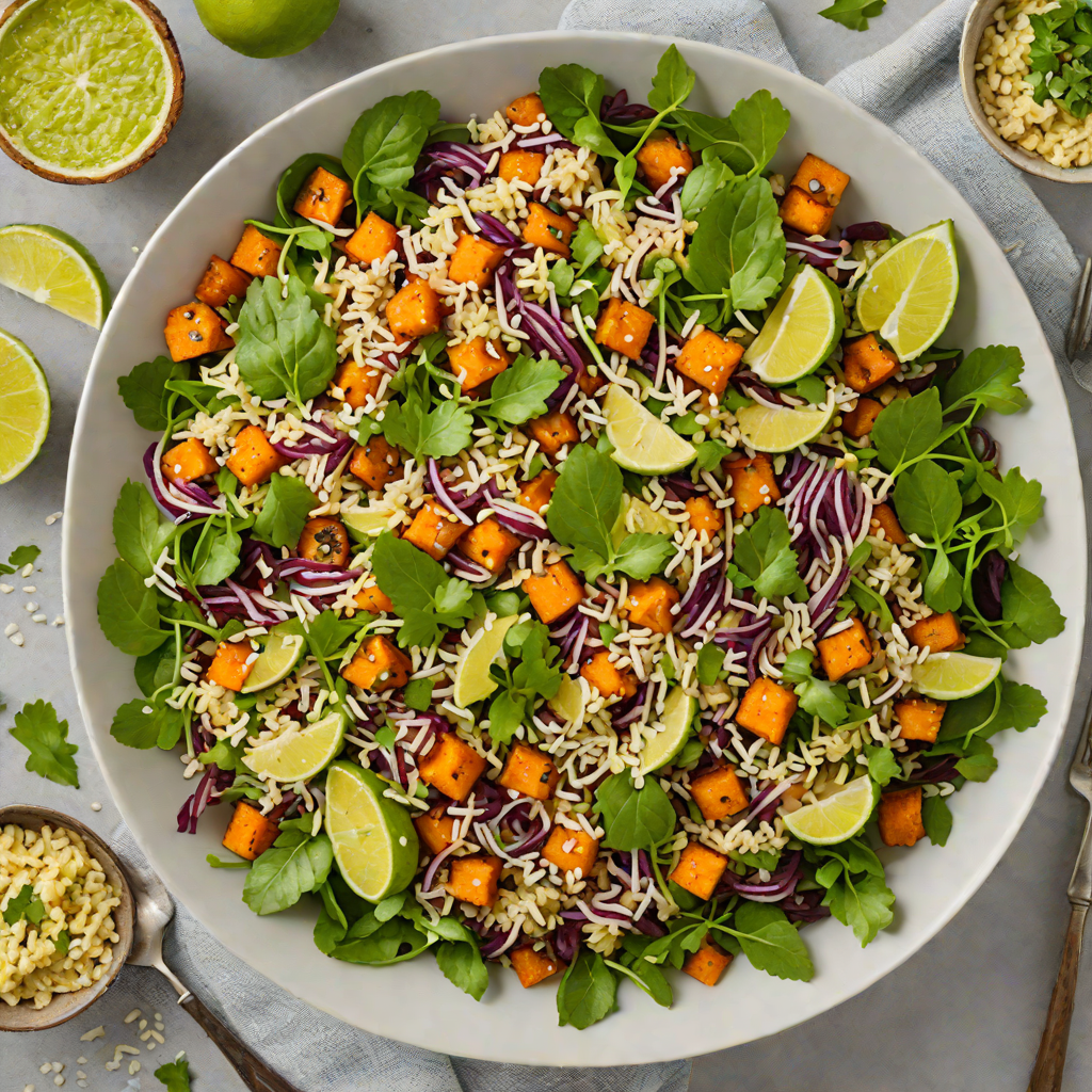 Coconut-Lime Quinoa Salad with Roasted Sweet Potato