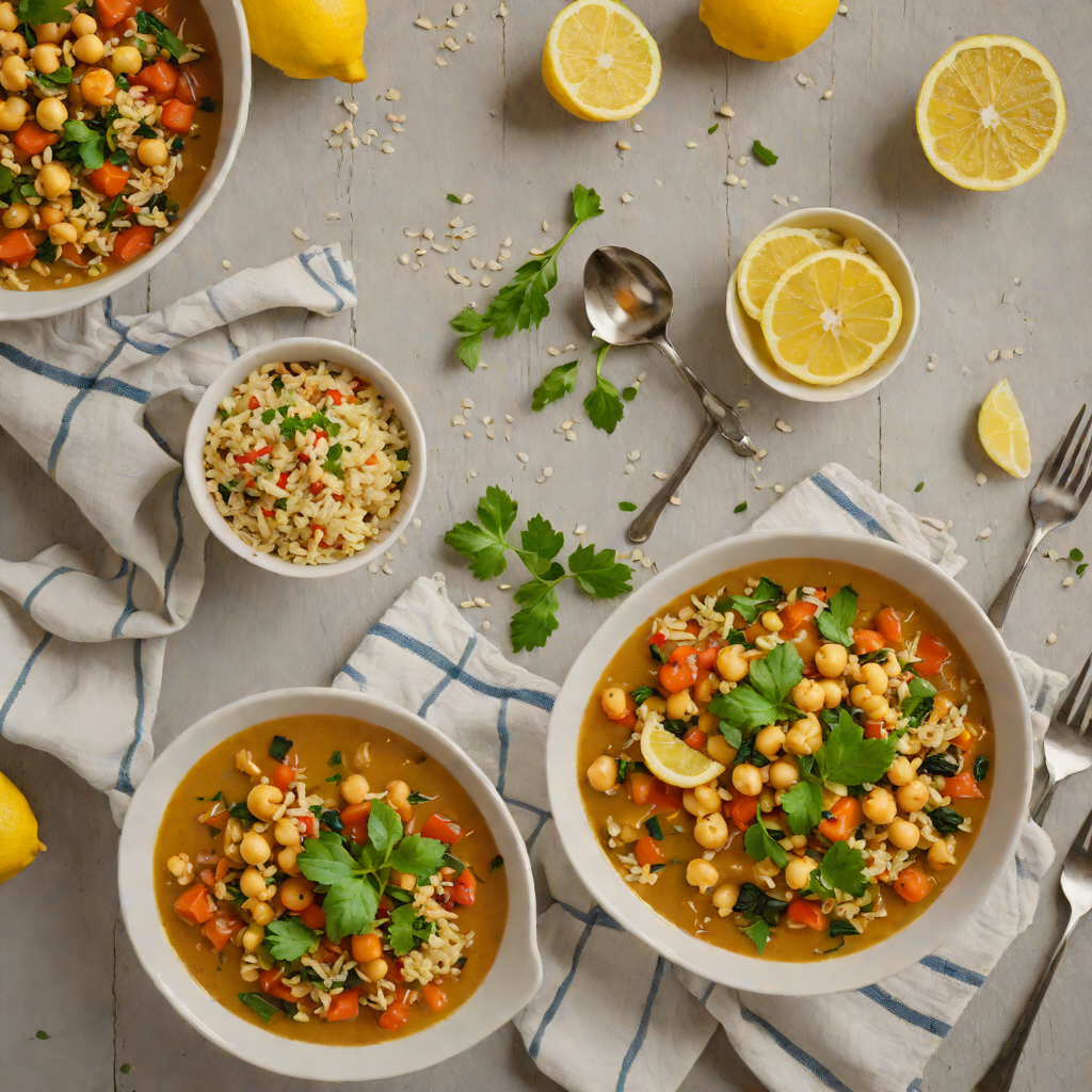 One-Pot Lemon-Garlic Chickpea and Quinoa Stew
