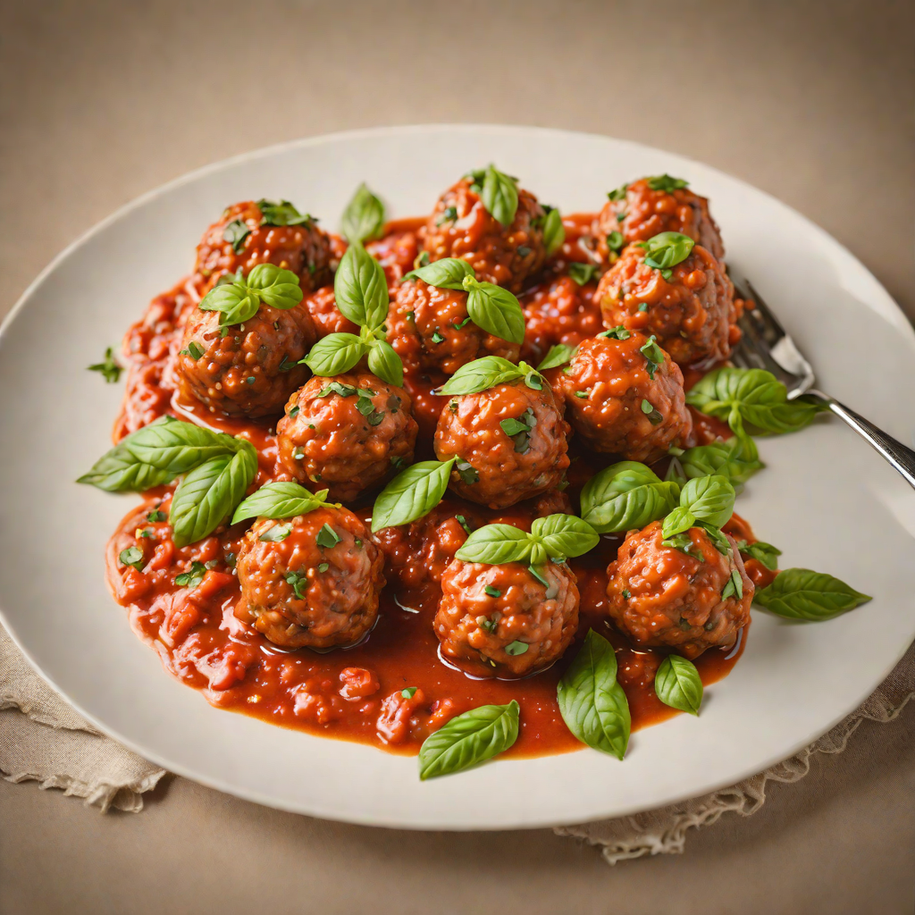 Stuffed Hidden Veggie Meatballs with Tomato Basil Sauce