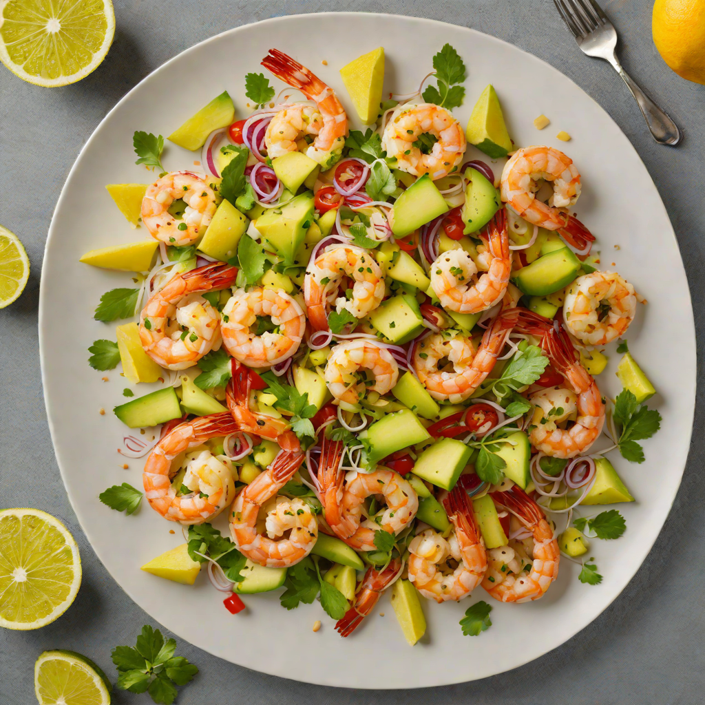 Sautéed Shrimp with Zesty Citrus and Avocado Salad