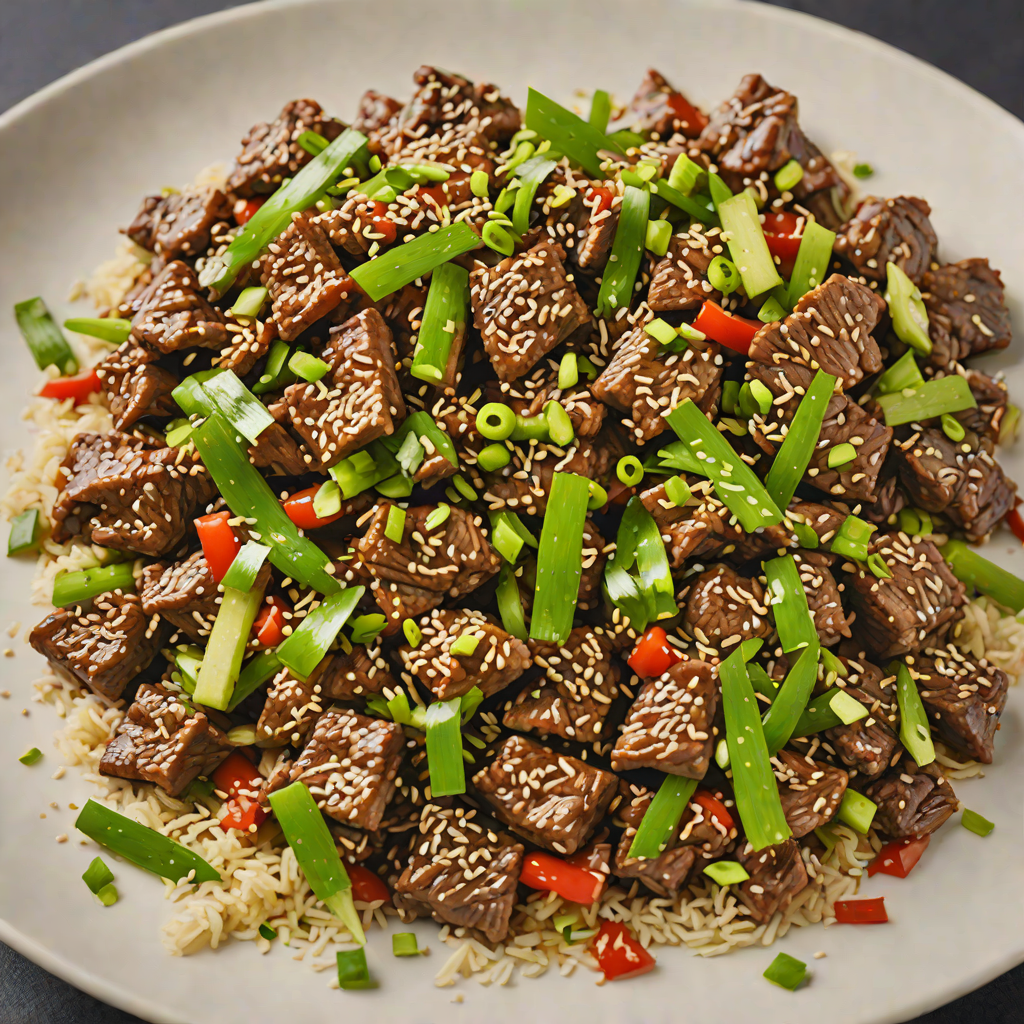 Stir-Fried Beef with Ginger, Scallions, and Sesame Seeds