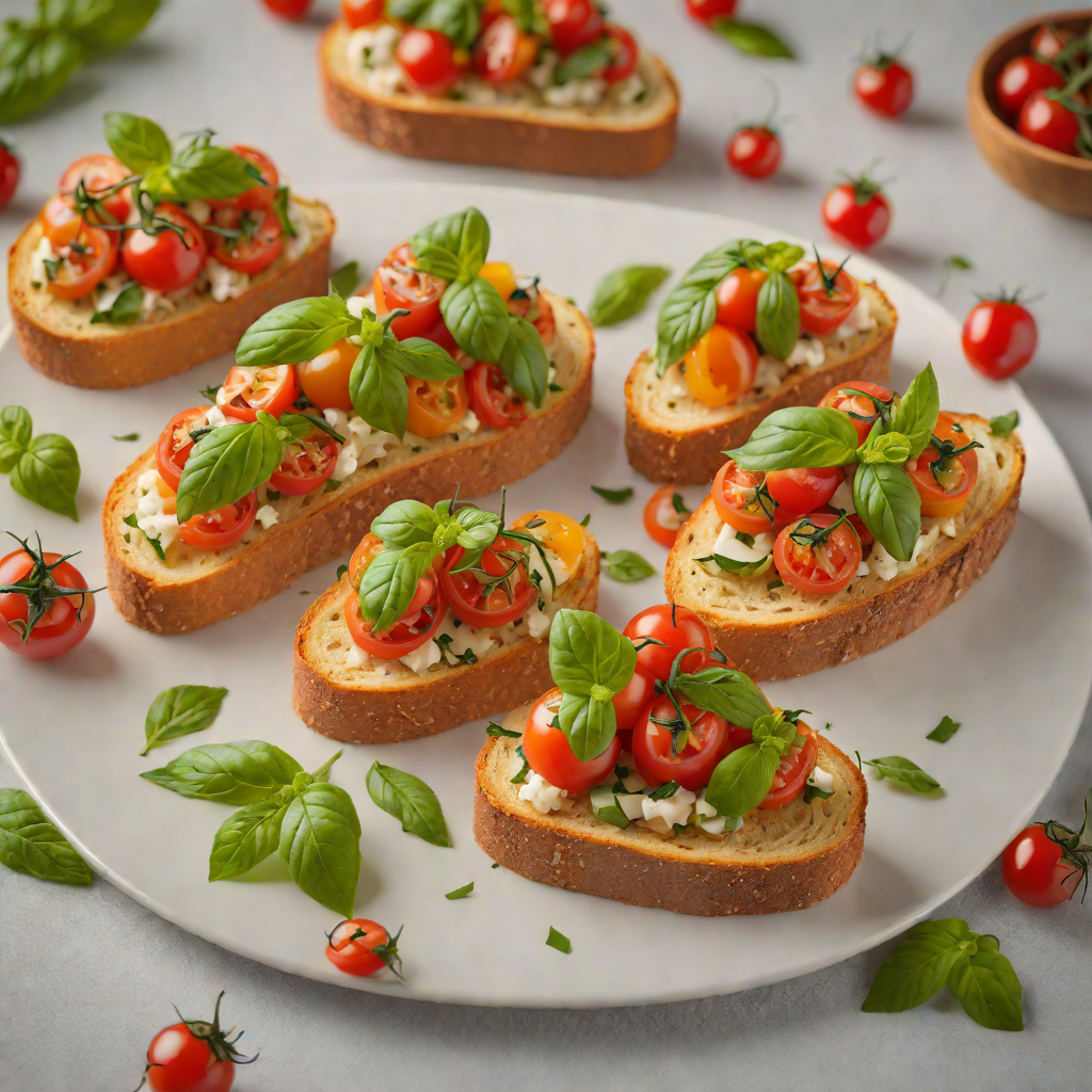 Sweet and Tangy Cherry Tomato Bruschetta with Basil