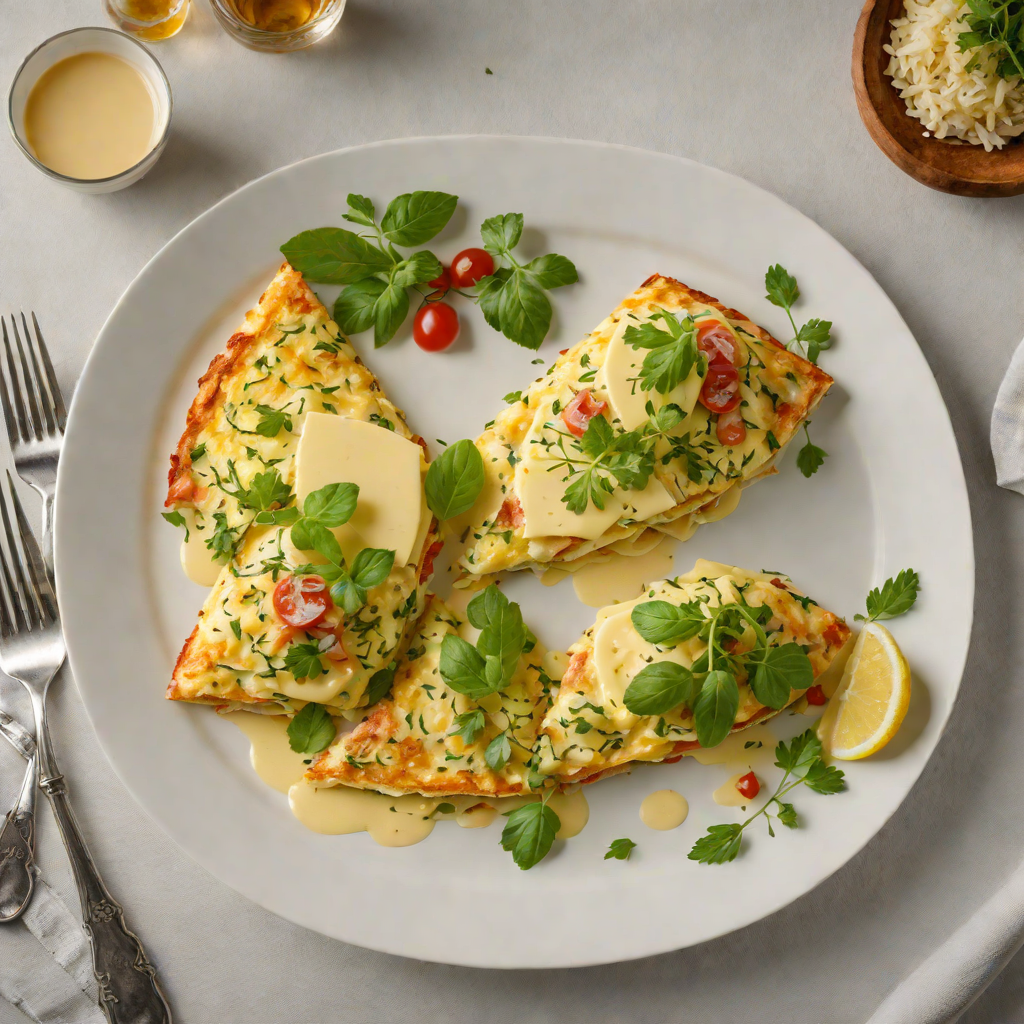 French-Style Herb Omelette with Gruyère Cheese