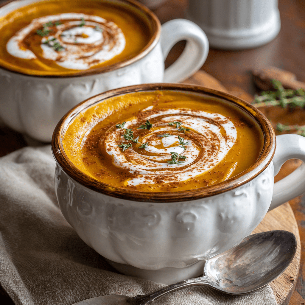Half-Spiced Pumpkin and Apple Soup