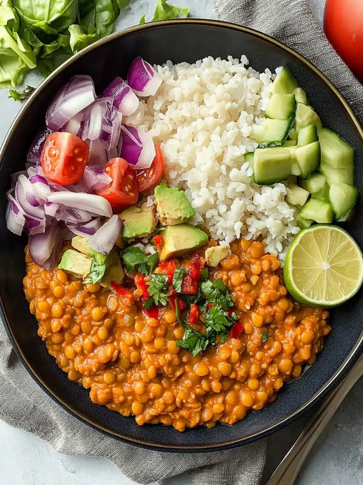 Injera-Spiced Lentil Stew with Tomato and Berbere