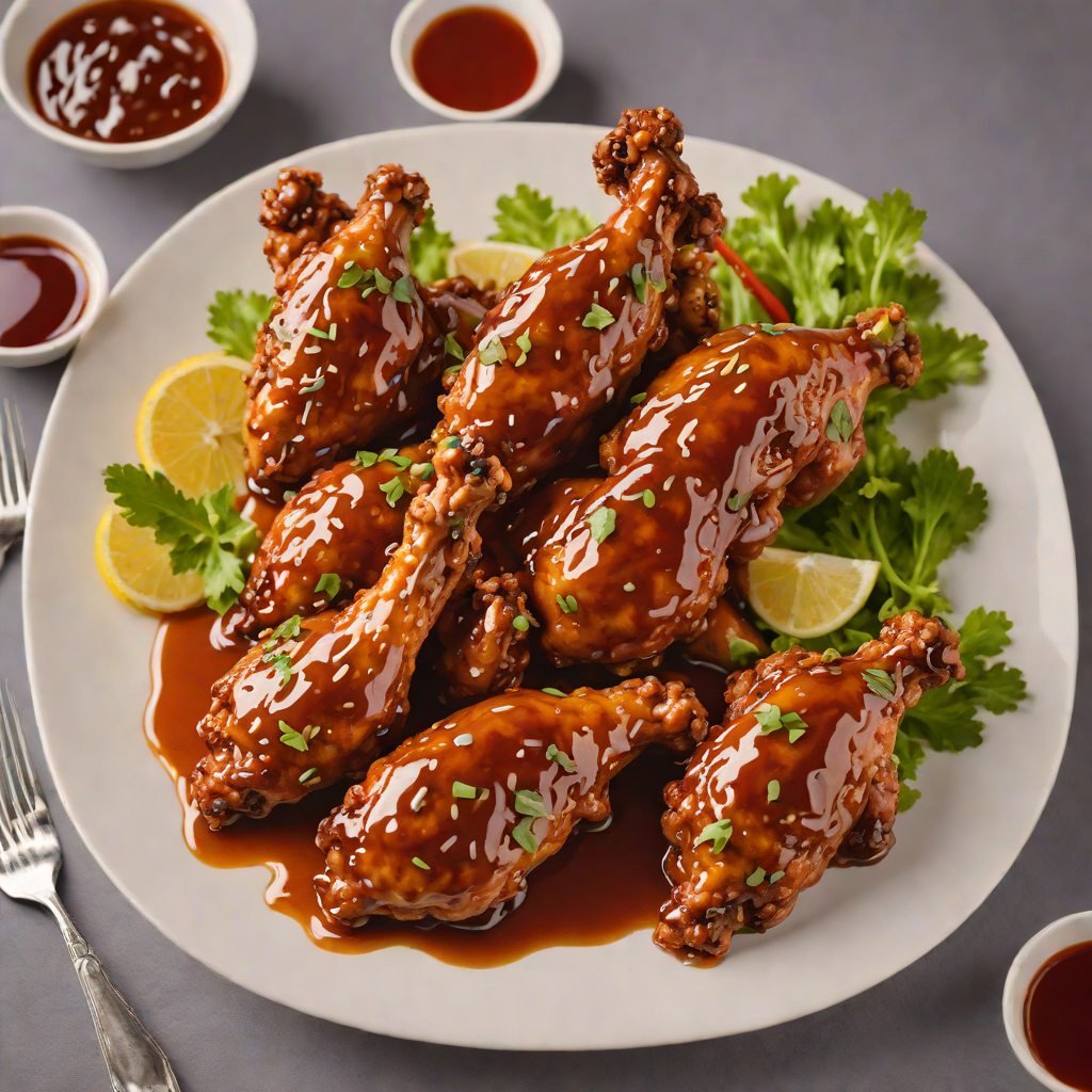 Honey-Glazed Fried Chicken with Hot Sauce Drizzle
