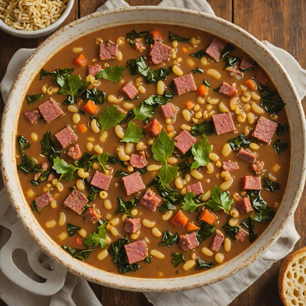 Black-Eyed Pea and Collard Green Stew with Smoked Sausage