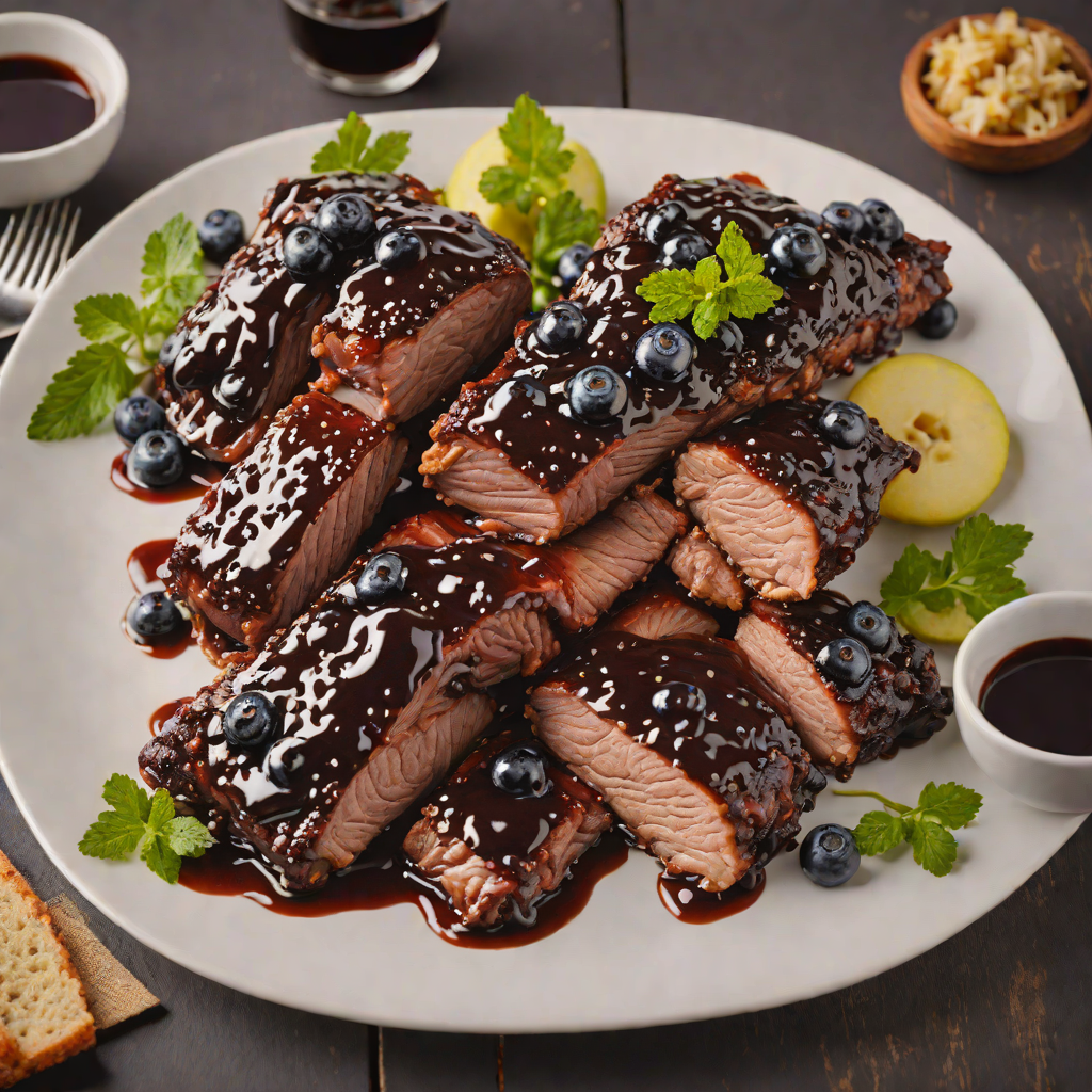 Applewood-Smoked Baby Back Ribs with Maple-Blueberry Glaze