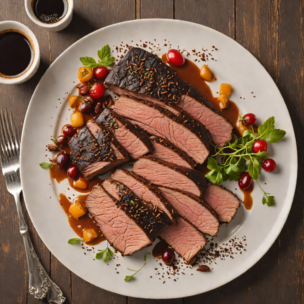 Cherrywood-Smoked Brisket with Coffee and Cocoa Rub