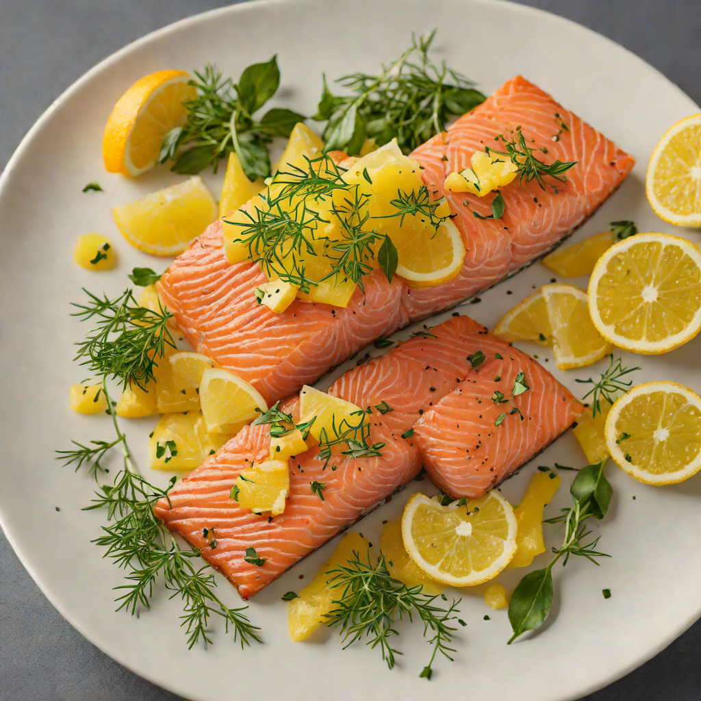 Mesquite-Smoked Salmon with Citrus and Herb Butter